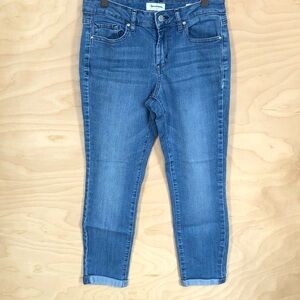 Jessica Simpson Rolled Crop Skinny Jeans - Classic Mid Wash Sz 4/27.